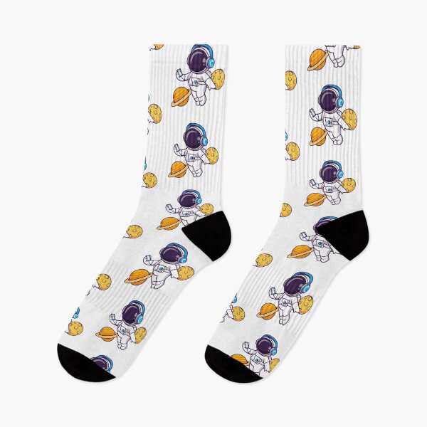 Item preview, Cute Astronaut Floating in Space with Headphones and Planets designed and sold by Andreaster.