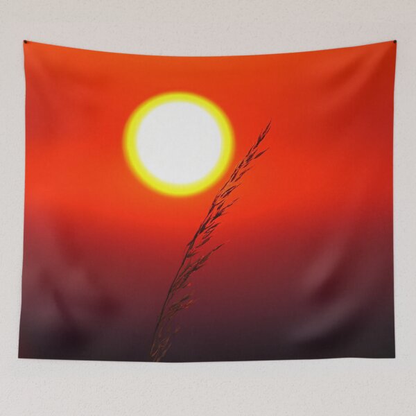 Item preview, Sunset Glow with Silhouette Grass designed and sold by M.ALK.Watercolor.