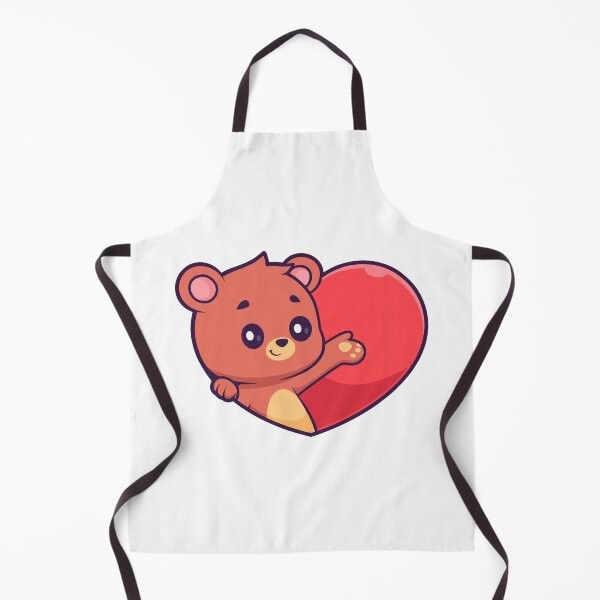 Item preview, Cute Teddy Bear Peeking Behind Big Red Heart designed and sold by Andreaster.