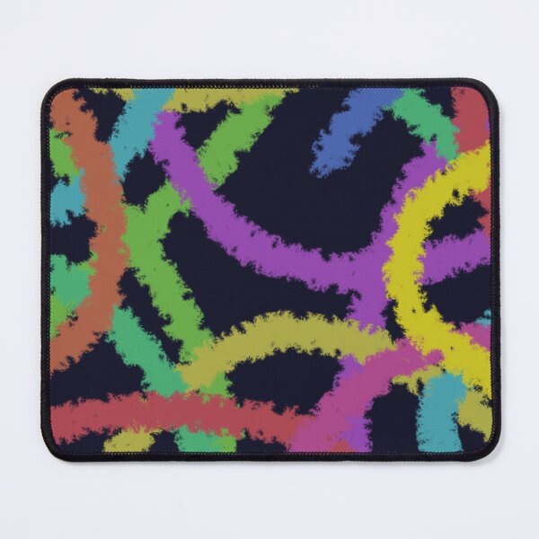 Item preview, Neon Abstract Brush Stroke Pattern Dark Background Colorful Art designed and sold by Desolaa_Arts.