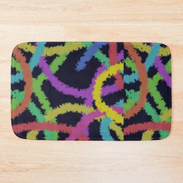 Item preview, Neon Abstract Brush Stroke Pattern Dark Background Colorful Art designed and sold by Desolaa_Arts.