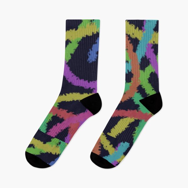 Item preview, Neon Abstract Brush Stroke Pattern Dark Background Colorful Art designed and sold by Desolaa_Arts.