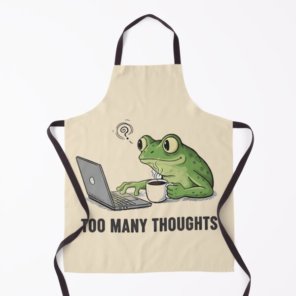 Item preview, Funny Too Many Thoughts Frog Sticker - Cute Overthinking Frog T-Shir designed and sold by ZyxDes.