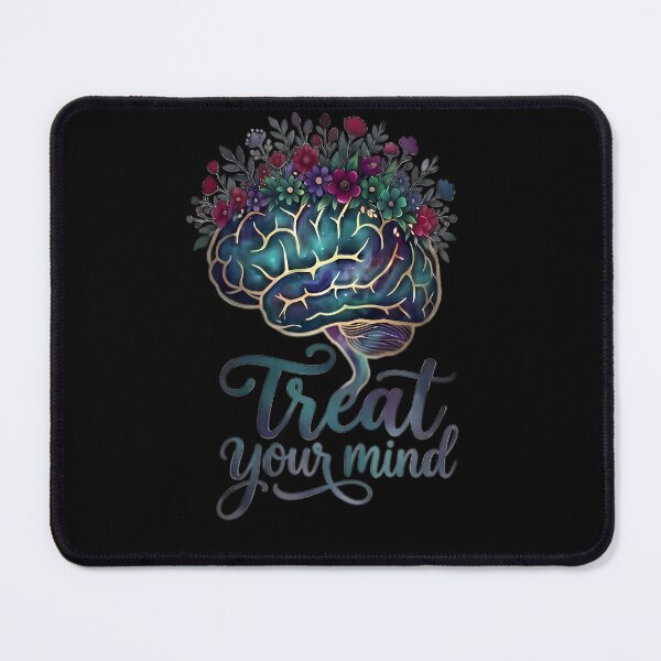Item preview, Treat Your Mind Floral Brain Mental Health Design designed and sold by BY LI.
