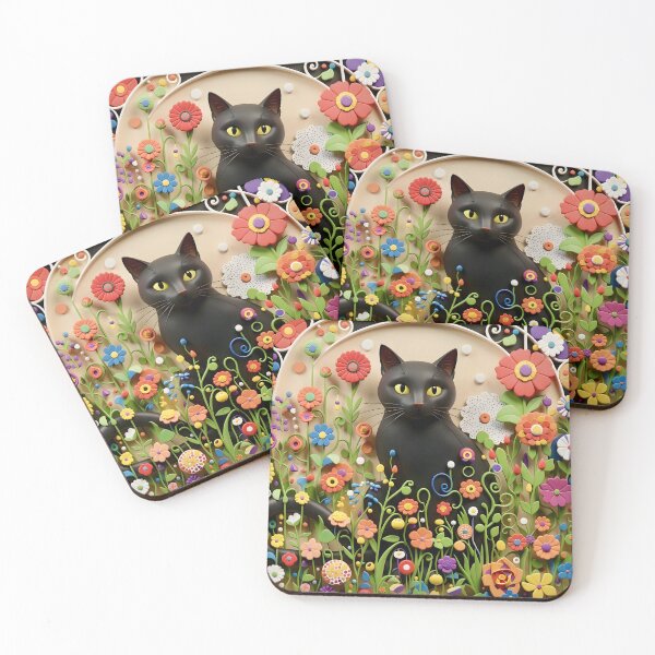 Item preview, Klimt Cat in Flower Garden designed and sold by Vicky Brago-Mitchell®.