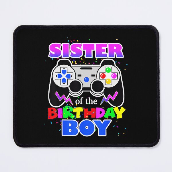 Item preview, Sister of the Birthday Boy Retro Gamer Party Neon Controller designed and sold by FGTV2021.