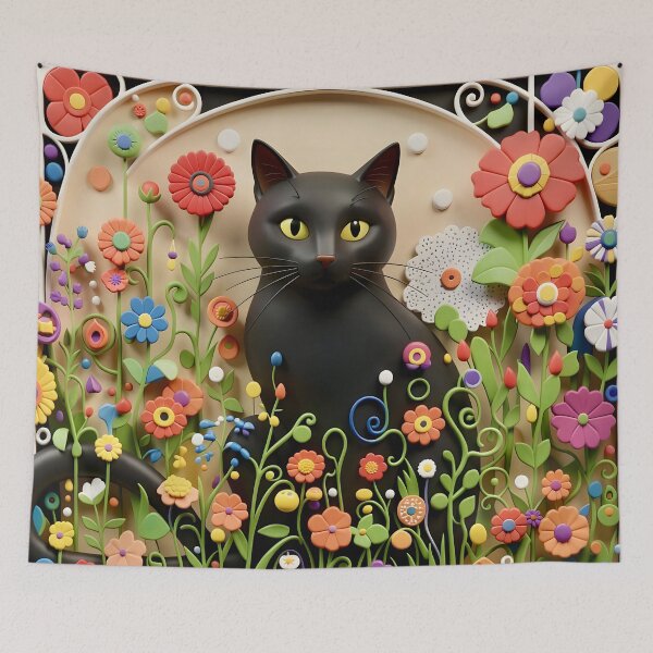 Item preview, Klimt Cat in Flower Garden designed and sold by Vicky Brago-Mitchell®.