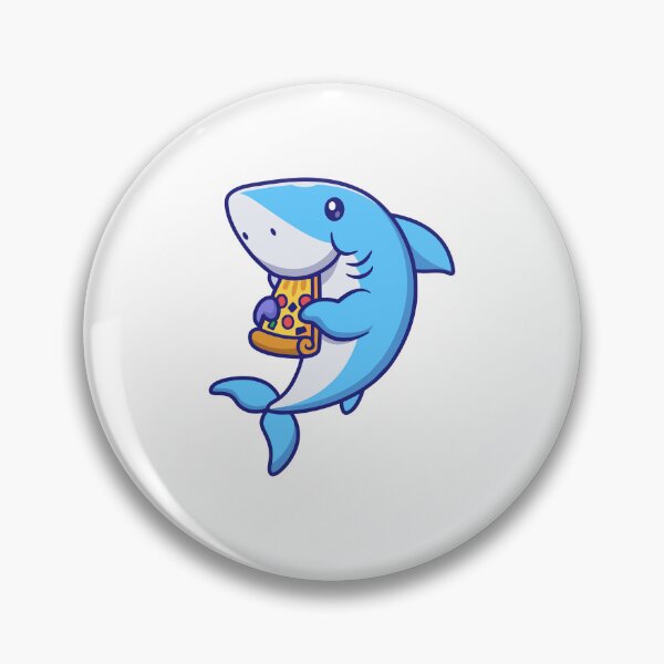 Item preview, Funny Shark Eating Pizza Slice designed and sold by Andreaster.