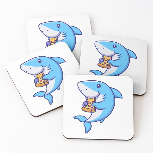Item preview, Funny Shark Eating Pizza Slice designed and sold by Andreaster.
