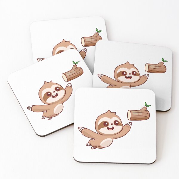 Item preview, Cute Sloth Reaching for Tree Log designed and sold by Andreaster.