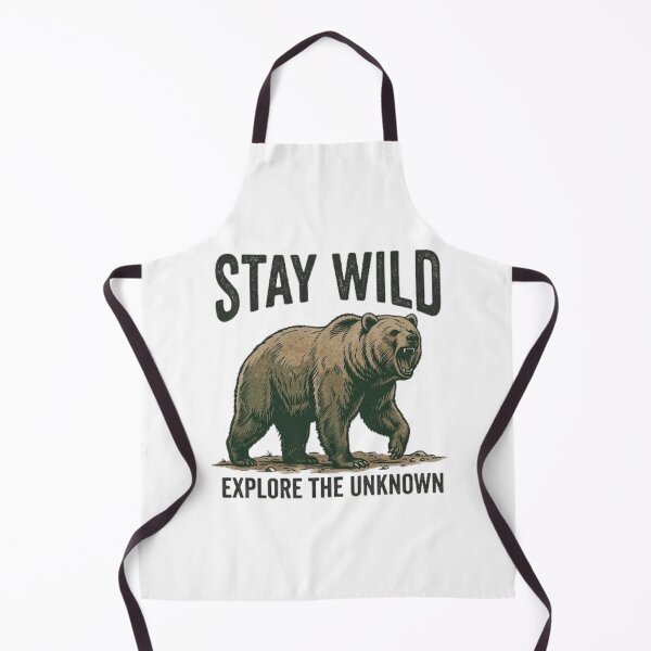 Item preview, Stay Wild Explore Unknown Bear Graphic designed and sold by GiggleInkTees.
