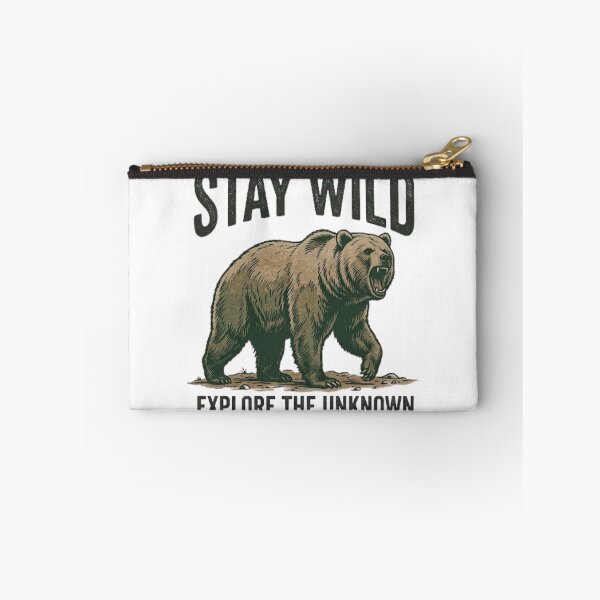 Item preview, Stay Wild Explore Unknown Bear Graphic designed and sold by GiggleInkTees.
