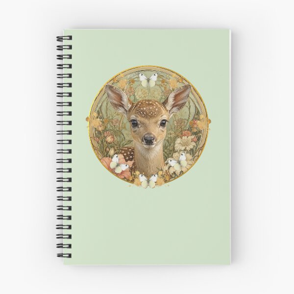 Item preview, fawn and butterflies. designed and sold by moths-minor.