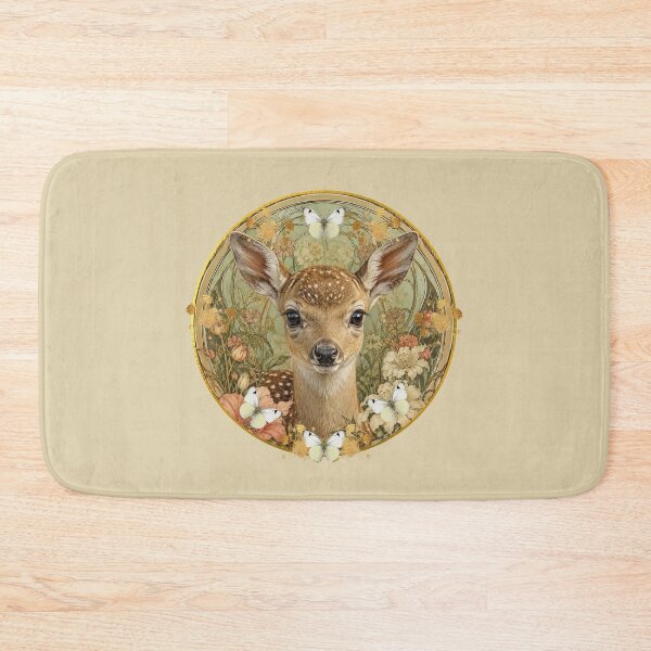 Item preview, fawn and butterflies. designed and sold by moths-minor.