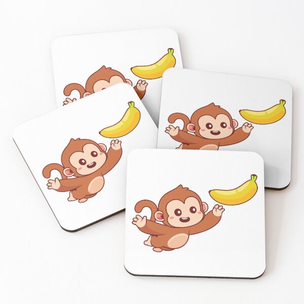 Item preview, Cute Happy Monkey Reaching for Banana designed and sold by Andreaster.