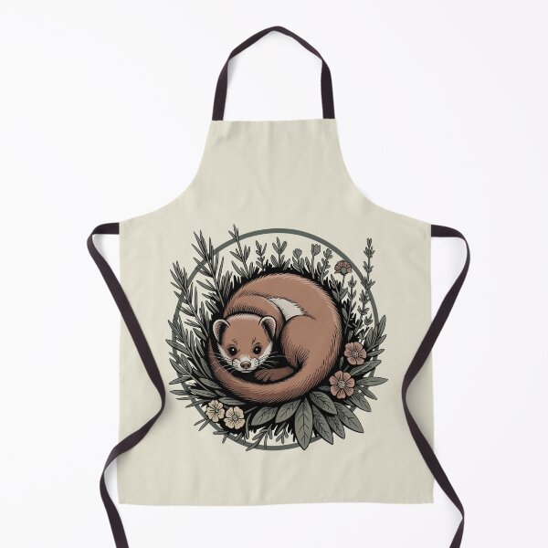 Item preview, Sleeping Weasel in Herbs Vintage Botanical Art designed and sold by AlexandraSand.