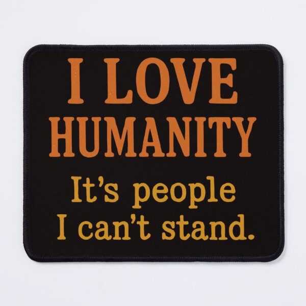 Item preview, I Love Humanity Quote Retro Typography designed and sold by FrameFlow.