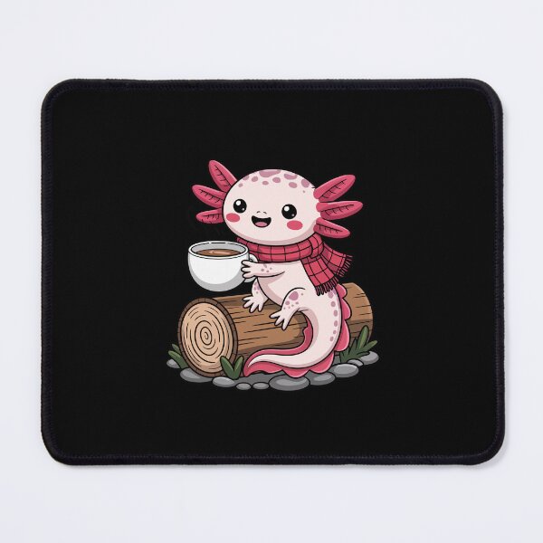 Item preview, Cute Axolotl Enjoying Coffee designed and sold by jkrphoto.