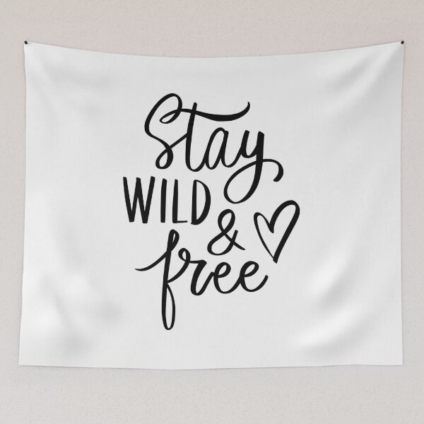 Item preview, Stay Wild And Free Boho Feminine Quote Design designed and sold by A Little Unhinged.