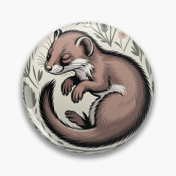 Item preview, Sleeping Weasel in Lavender Vintage Botanical Art designed and sold by AlexandraSand.