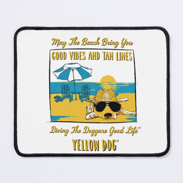 Item preview, Good Vibes And Tan Lines Beach Dog T-Shirt Design | Summer Vacation Dog Art designed and sold by PoojaArtLab.