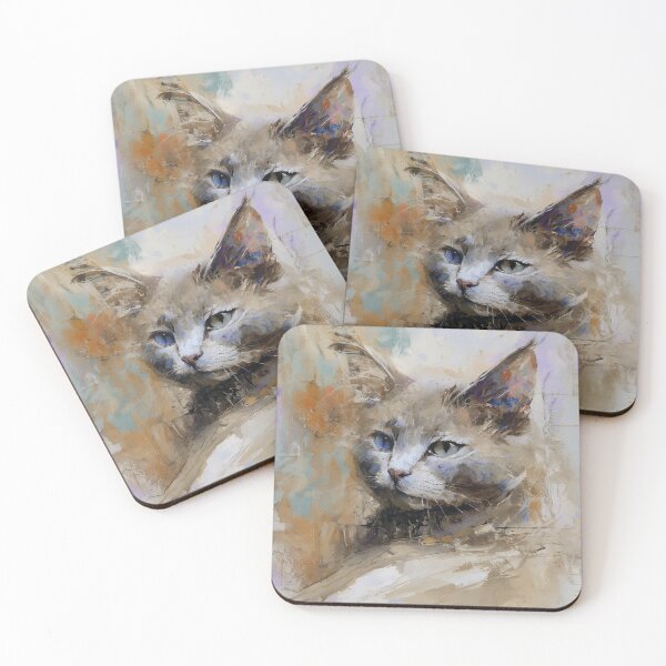 Item preview, Elegant Cat Impressionist Portrait designed and sold by Paolo-Bandal.