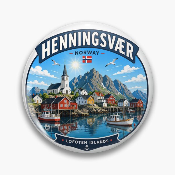 Item preview, Henningsvær, Norway - Lofoten Islands Coastal Village designed and sold by Myra365Art.