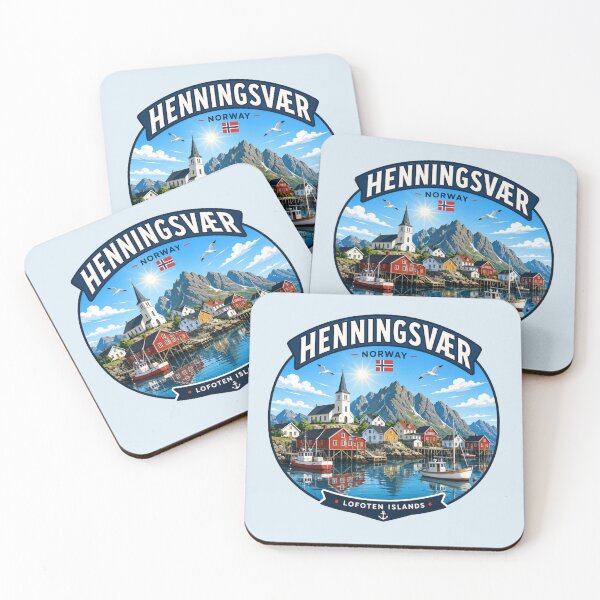 Item preview, Henningsvær, Norway - Lofoten Islands Coastal Village designed and sold by Myra365Art.