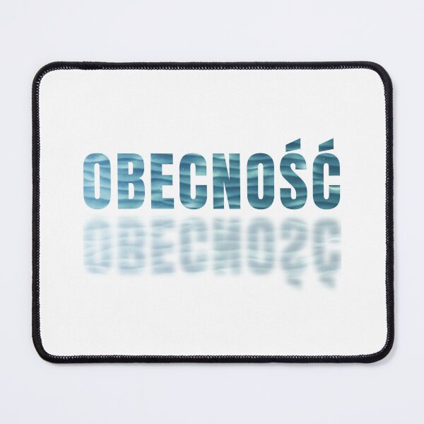 Item preview, Obecnosc Polish Word Mirrored Water Typography designed and sold by LekkieStudioArt.