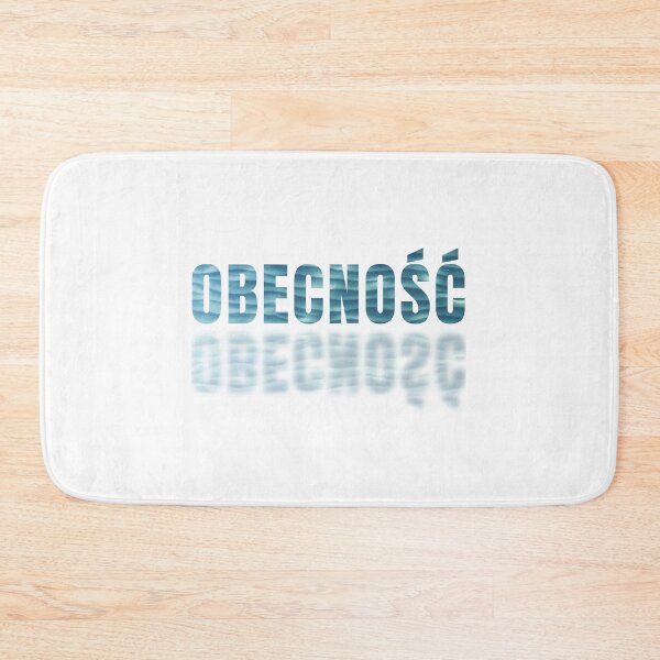 Item preview, Obecnosc Polish Word Mirrored Water Typography designed and sold by LekkieStudioArt.