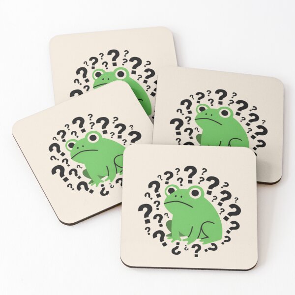 Item preview, Cute Confused Frog Sticker - Funny Overthinking Green Toad T-Shirt designed and sold by ZyxDes.