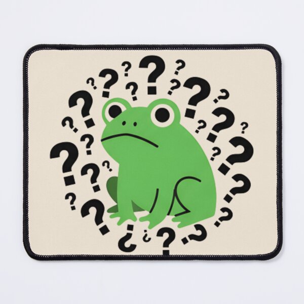 Item preview, Cute Confused Frog Sticker - Funny Overthinking Green Toad T-Shirt designed and sold by ZyxDes.