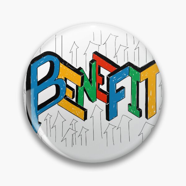 Item preview, Benefit Bold Colorful Arrow Hand Drawn Typography Streetwear Urban Art designed and sold by DERA RAY.