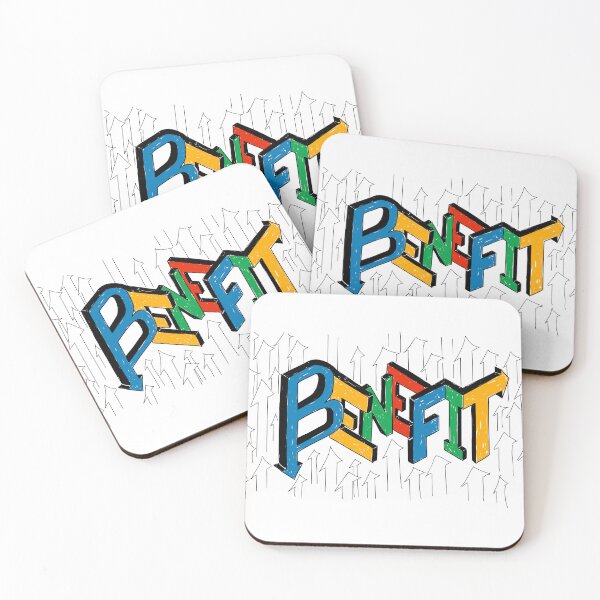 Item preview, Benefit Bold Colorful Arrow Hand Drawn Typography Streetwear Urban Art designed and sold by DERA RAY.
