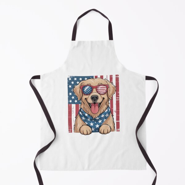 Item preview, American Flag Golden Retriever USA 4th of July designed and sold by TyraYoung.