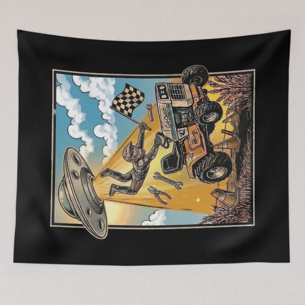 Item preview, Racing Mower - Alien Abduction - Lawn Mower Racing designed and sold by RaceDayRags.