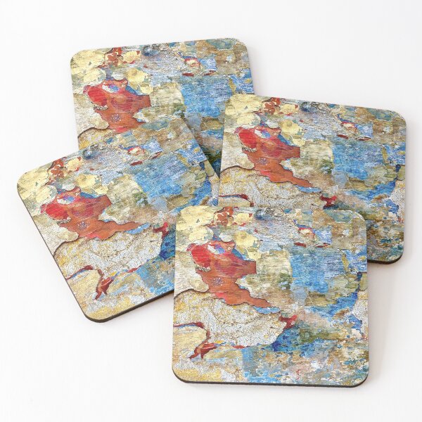 Item preview, Copy of  Aqua Blue and Mustard Yellow Shabby Chic Grunge Texture. designed and sold by Jonnekesart.