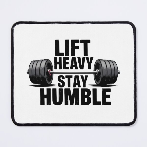 Item preview, Lift Heavy Stay Humble – Bold Gym Motivation Barbell Shirt designed and sold by Glamour Gaze .
