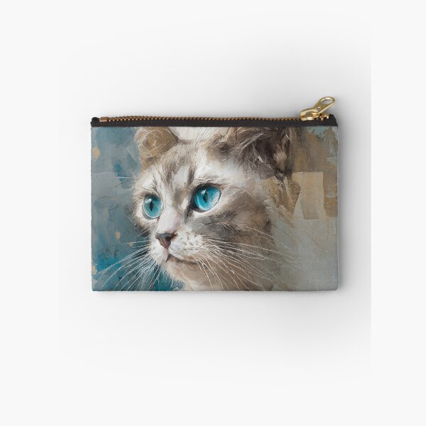 Item preview, Elegant Blue Eye Cat Impressionist Portrait designed and sold by Paolo-Bandal.
