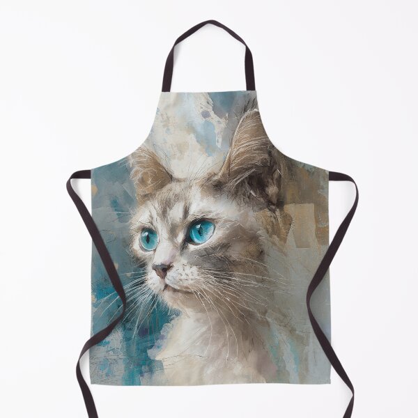 Item preview, Elegant Blue Eye Cat Impressionist Portrait designed and sold by Paolo-Bandal.