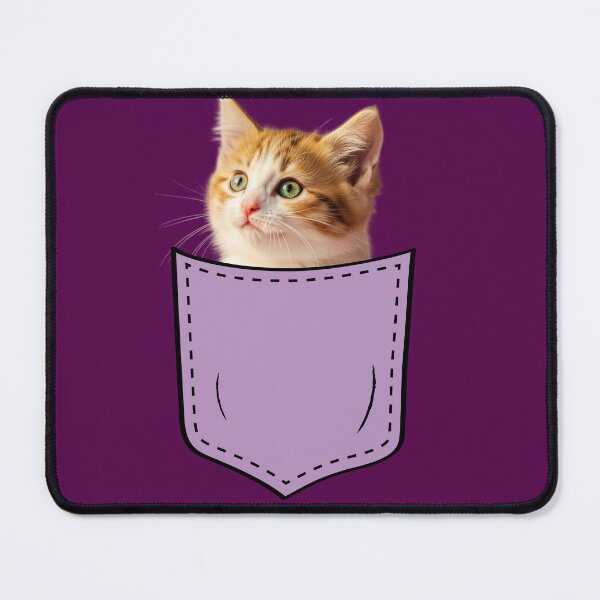 Item preview, Cute Kitten in a Purple Pocket designed and sold by digitalbob60.