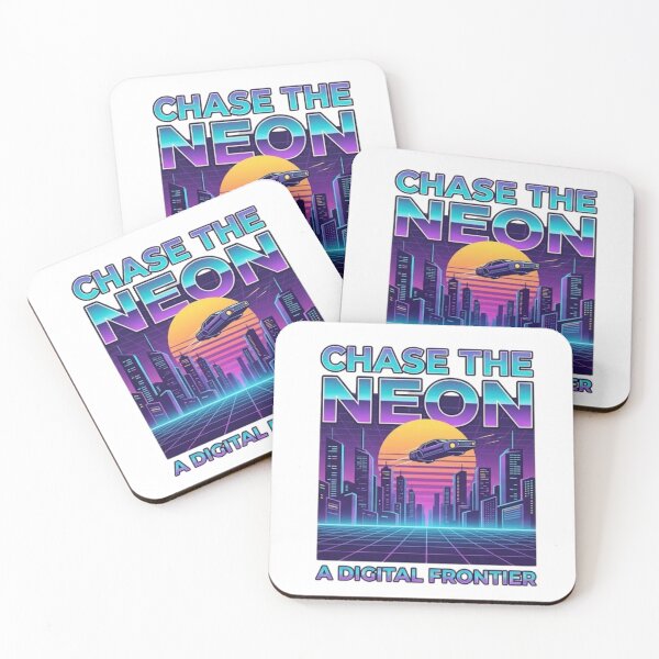 Item preview, Chase The Neon Synthwave Retro Car designed and sold by GiggleInkTees.