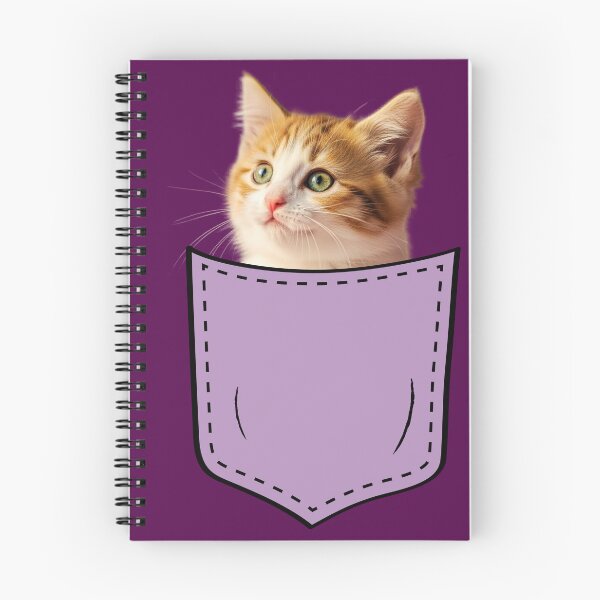 Item preview, Cute Kitten in a Purple Pocket  designed and sold by digitalbob60.