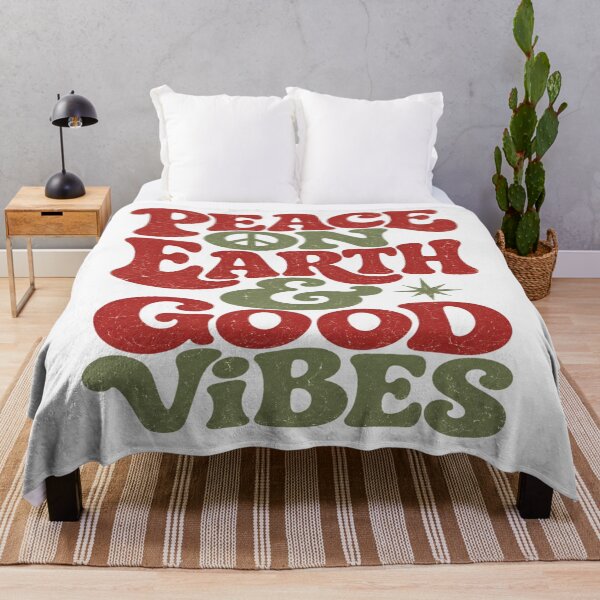 Item preview, Peace On Earth Good Vibes Retro Festive Christmas Shirt designed and sold by PhylonBoxx.