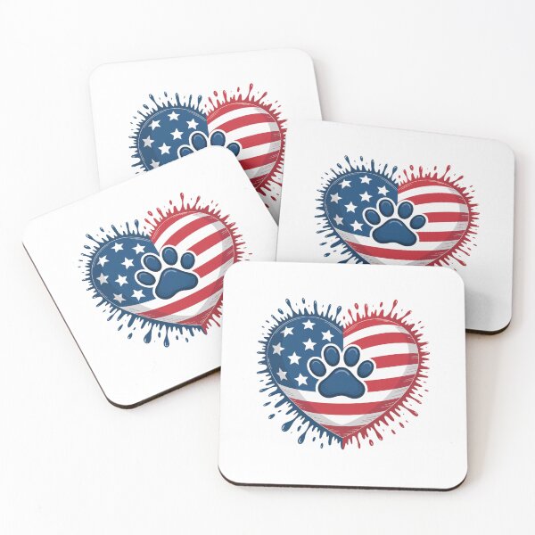 Item preview, American Flag Patriotic Dog And Cat Paw Print 4th Of July designed and sold by TyraYoung.