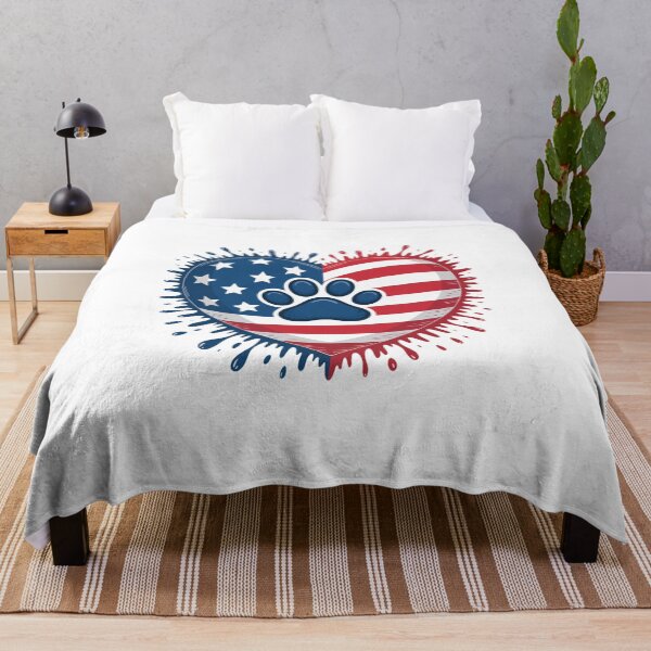 Item preview, American Flag Patriotic Dog And Cat Paw Print 4th Of July designed and sold by TyraYoung.