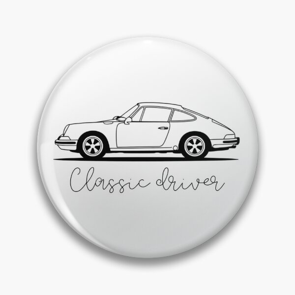 Item preview, Retro Car Silhouette Line Art – Classic Vintage Car Minimal Design designed and sold by ArcticFoxStudio.