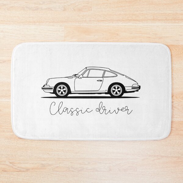 Item preview, Retro Car Silhouette Line Art – Classic Vintage Car Minimal Design designed and sold by ArcticFoxStudio.