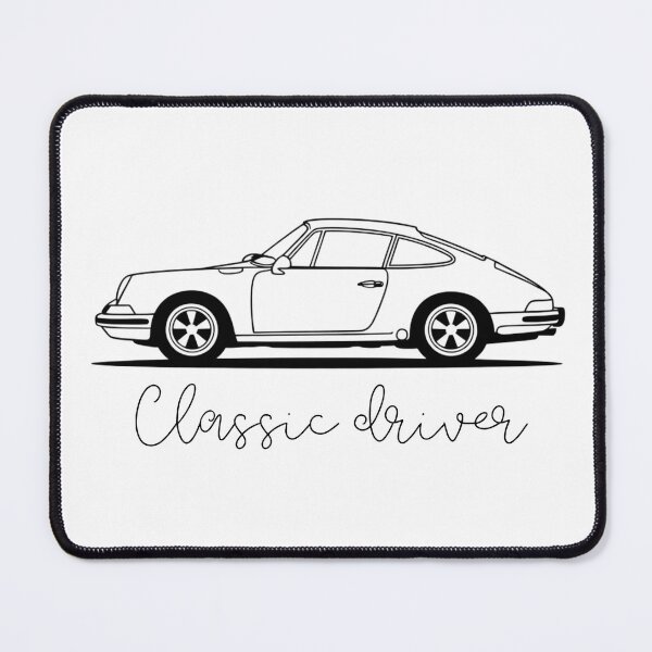 Item preview, Retro Car Silhouette Line Art – Classic Vintage Car Minimal Design designed and sold by ArcticFoxStudio.