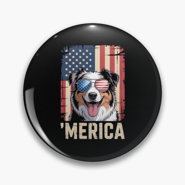 Item preview, Australian Shepherd 4th of July Merica USA Flag Aussie Dog designed and sold by TyraYoung.